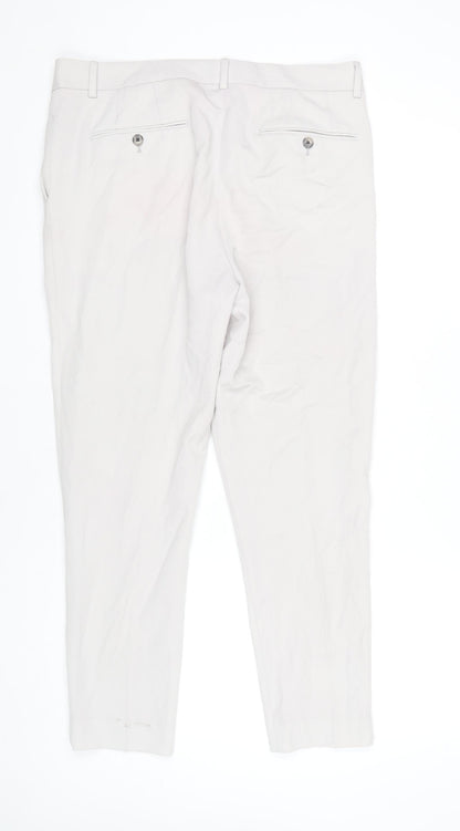Mens UK Size L ASOS DESIGN Slim Fit Casual Beige Trousers