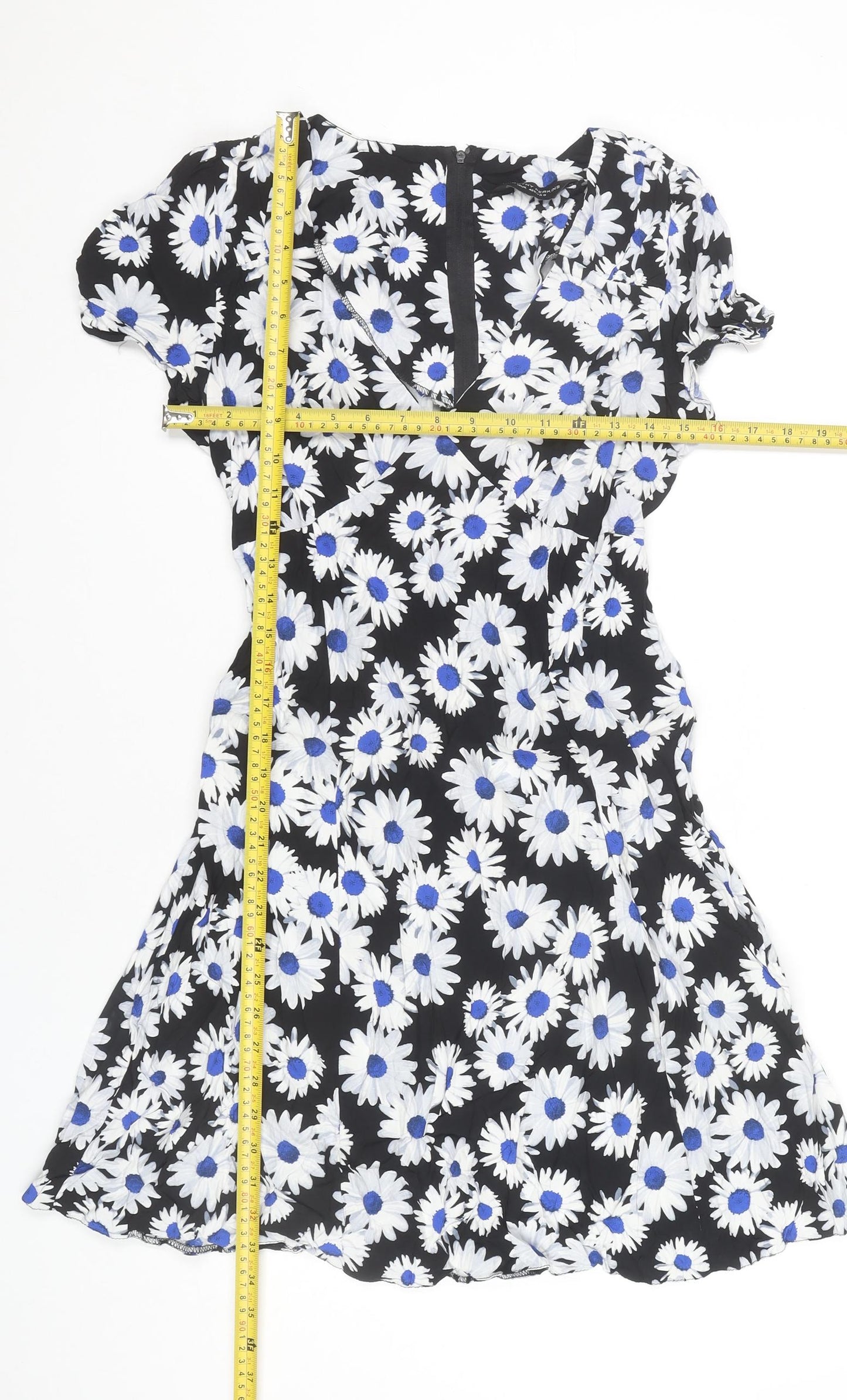 Dorothy Perkins Women’s Black Floral Fit & Flare Dress Size 14