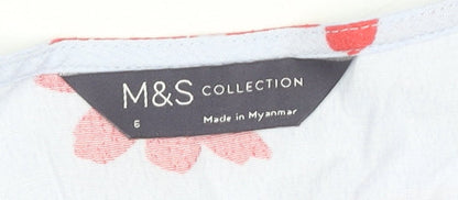 Womens UK Size 6 Marks and Spencer Multicoloured Basic Blouse