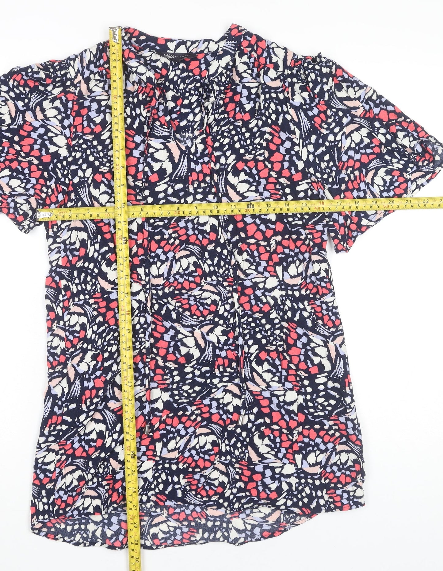 Womens UK Size 6 Marks and Spencer Multicoloured Basic Blouse