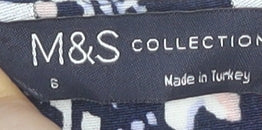 Womens UK Size 6 Marks and Spencer Multicoloured Basic Blouse