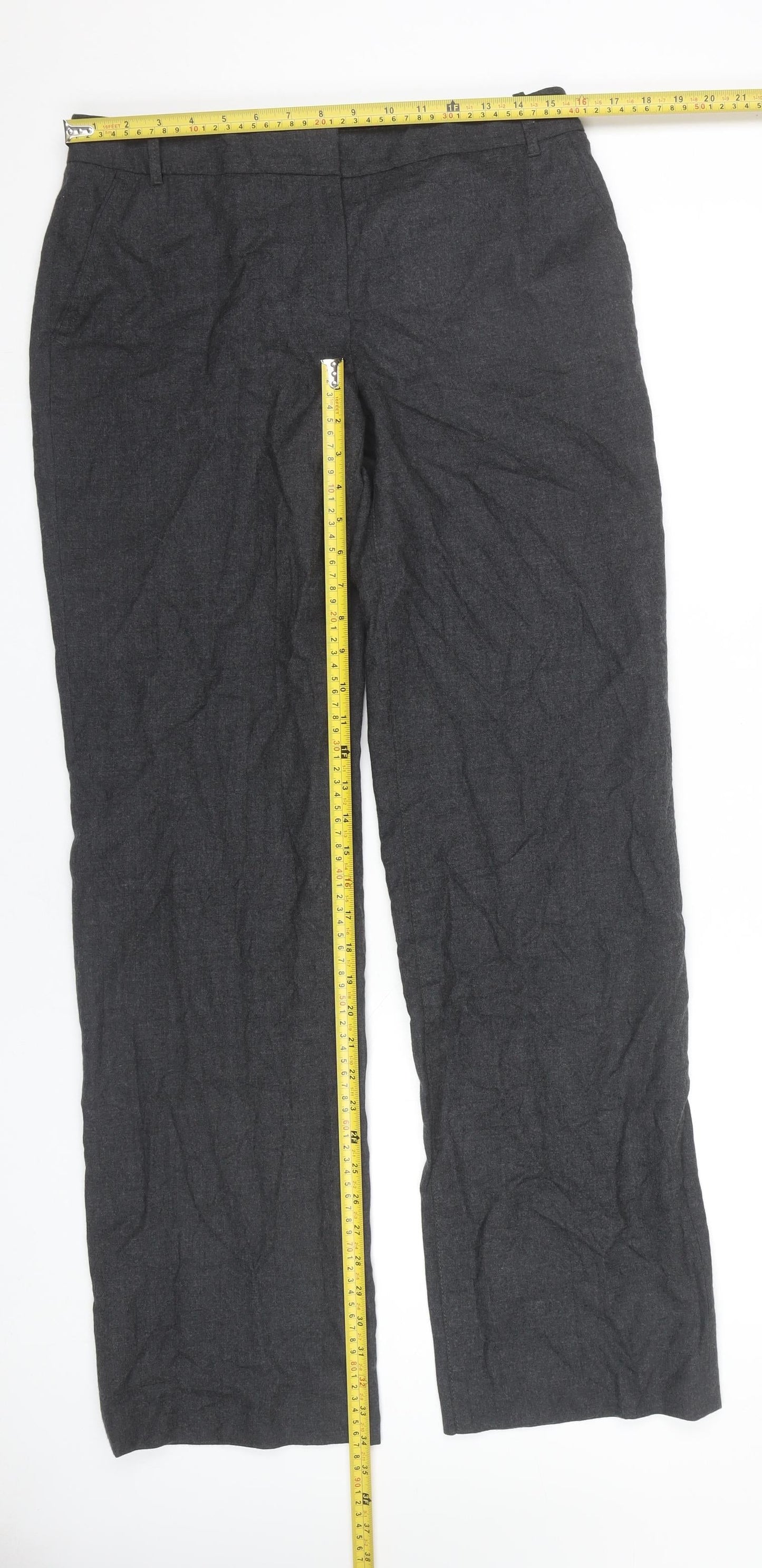 Womens UK Size 10 Tommy Hilfiger Classic Fit Dress Pants Grey Trousers