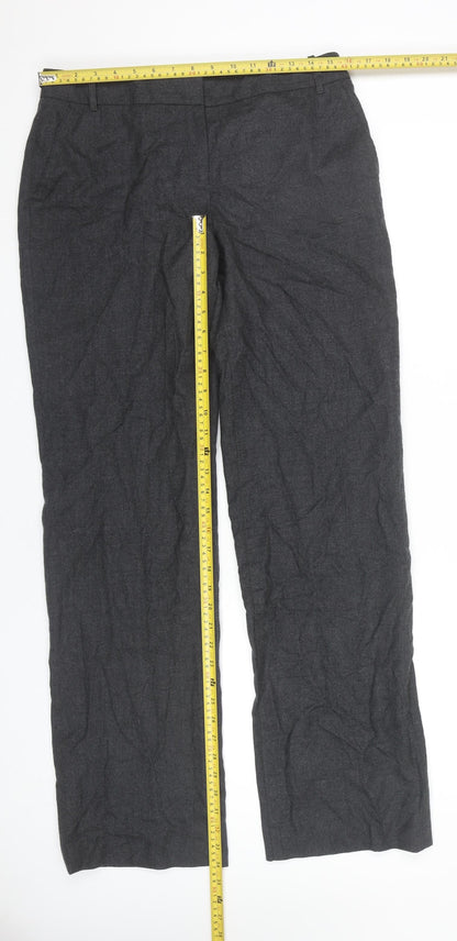 Womens UK Size 10 Tommy Hilfiger Classic Fit Dress Pants Grey Trousers