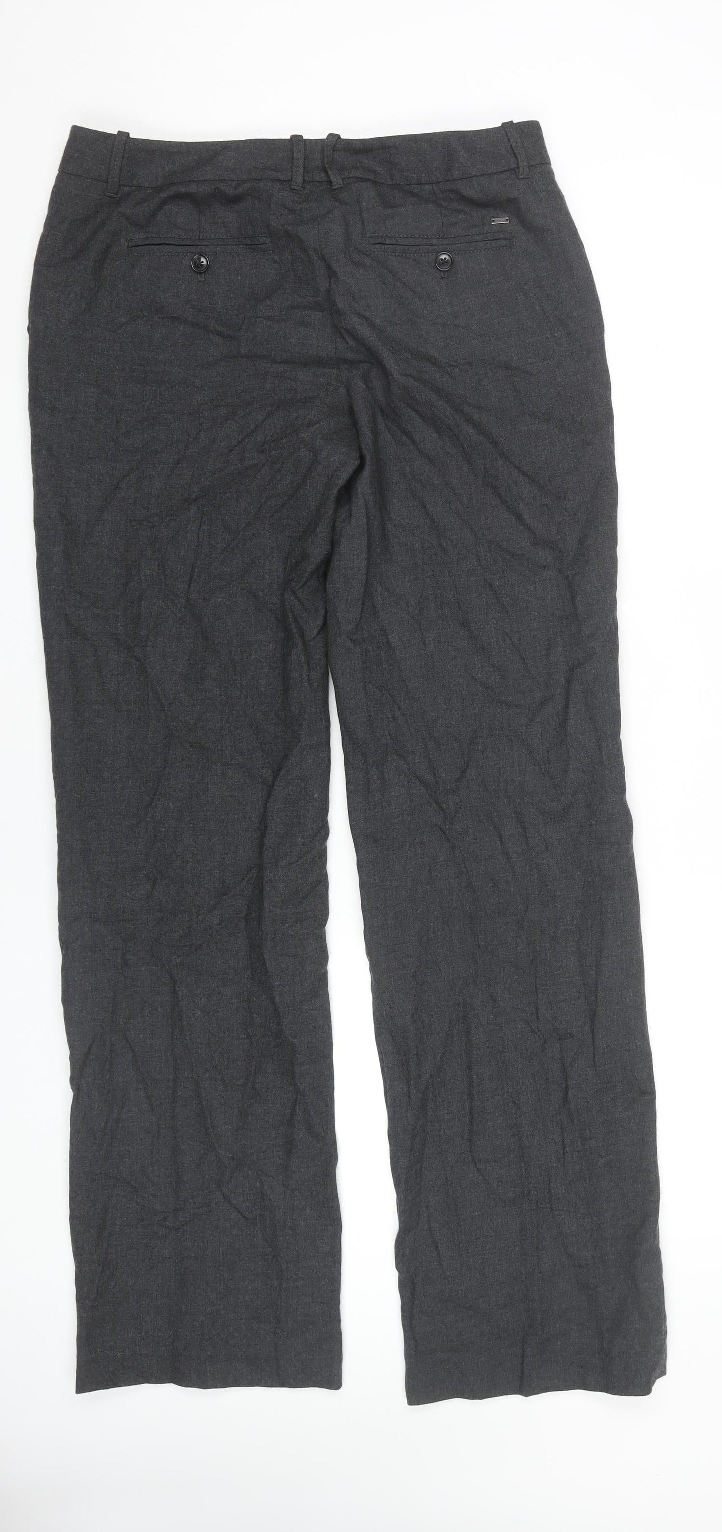 Womens UK Size 10 Tommy Hilfiger Classic Fit Dress Pants Grey Trousers