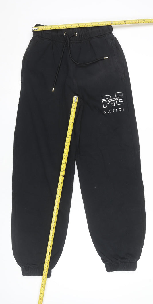 P.E Nation Men's Black Sweatpants S Elastic Waist Organic Cotton