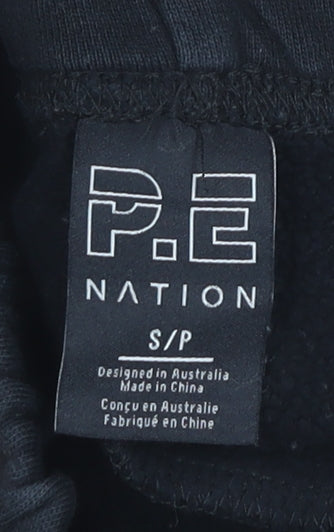 P.E Nation Men's Black Sweatpants S Elastic Waist Organic Cotton