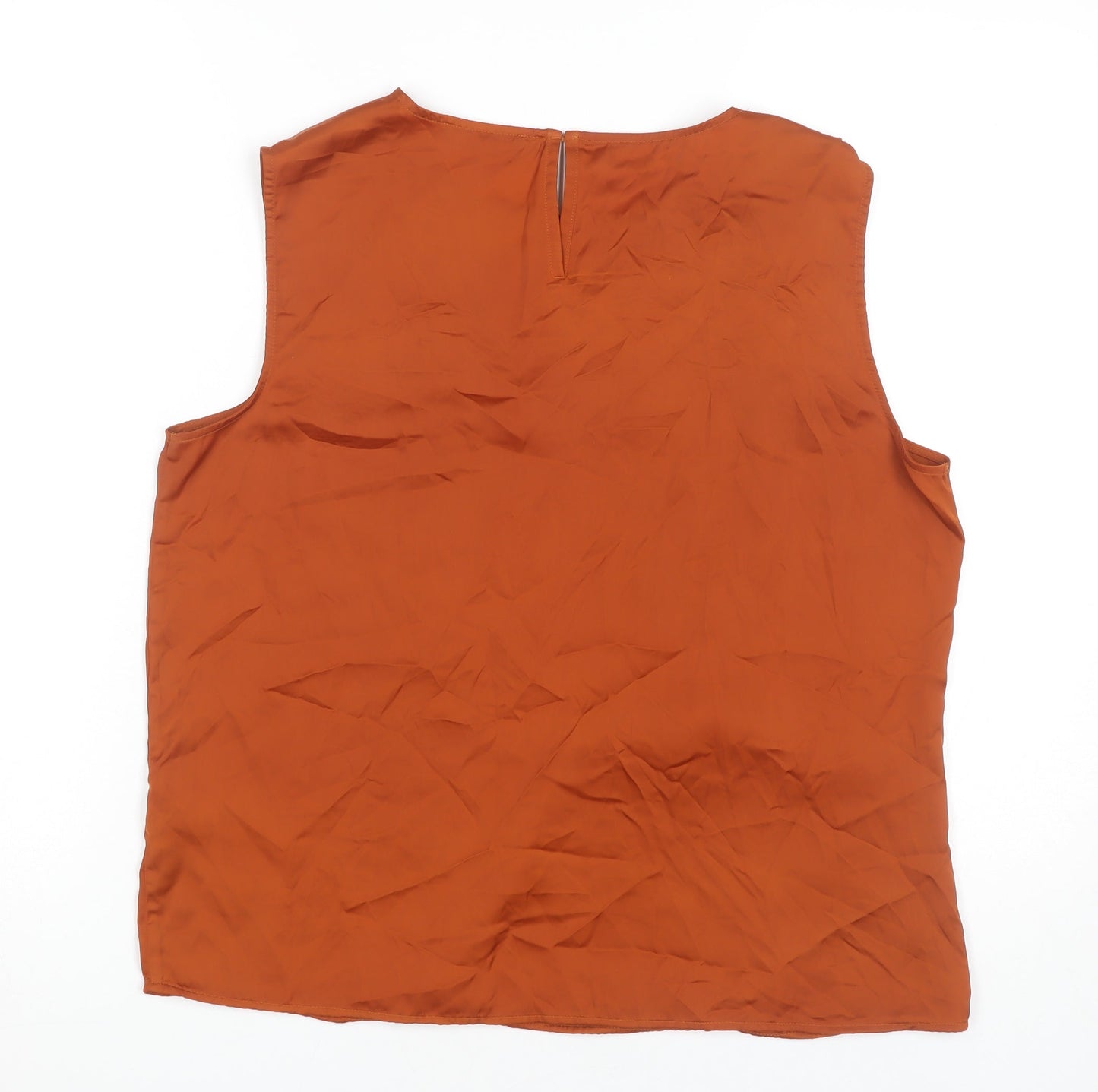 Womens UK Size 14 Marks and Spencer Orange Wrap Blouse