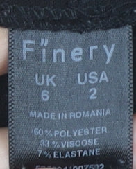 Finery Women's Black Size 6 Sheath Knee Length Belted Dress