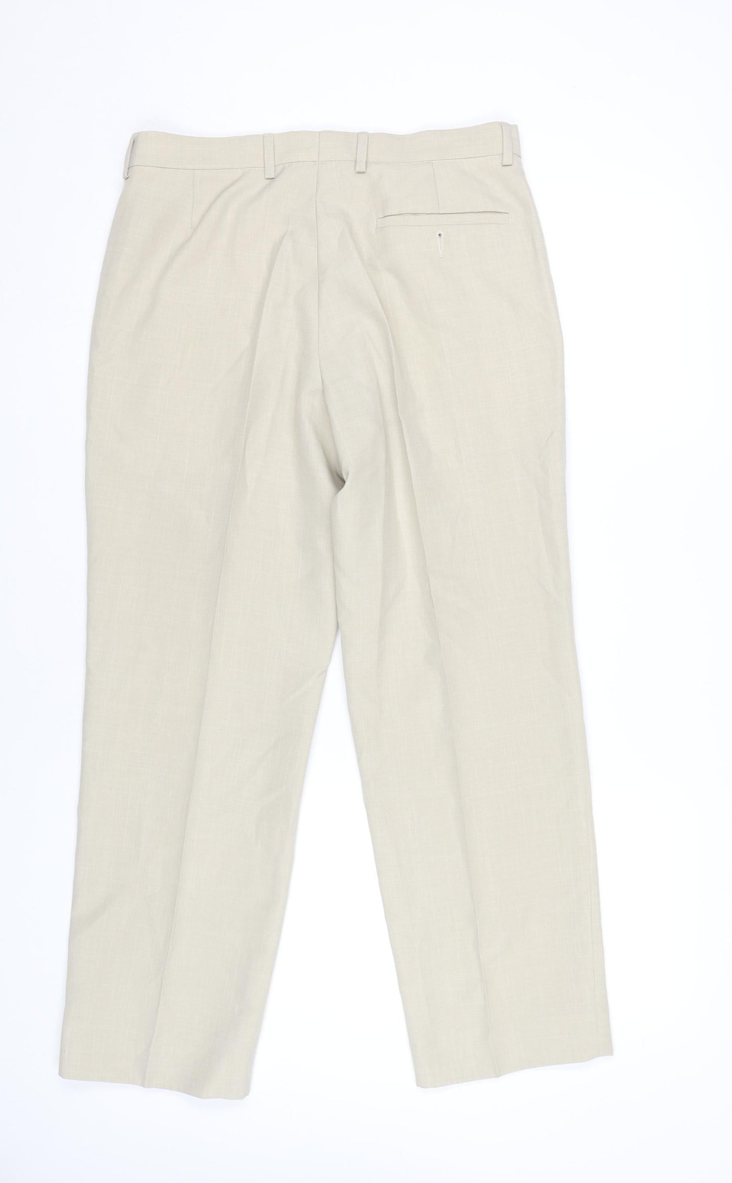 Marks and Spencer Men's Beige Dress Pants 32W 29L Classic Fit