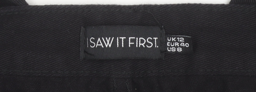 I Saw It First Women’s Black Size 12 Straight Distressed Jeans