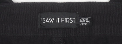 I Saw It First Women’s Black Size 12 Straight Distressed Jeans