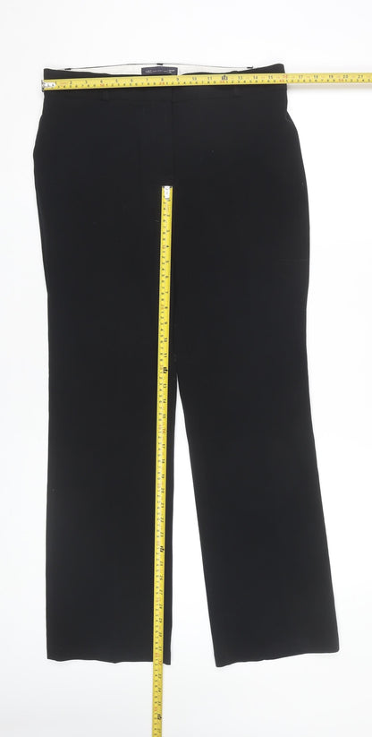 Womens UK Size 12 Marks and Spencer Regular Fit Dress Pants Black Trousers