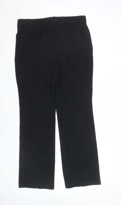 Womens UK Size 12 Marks and Spencer Regular Fit Dress Pants Black Trousers