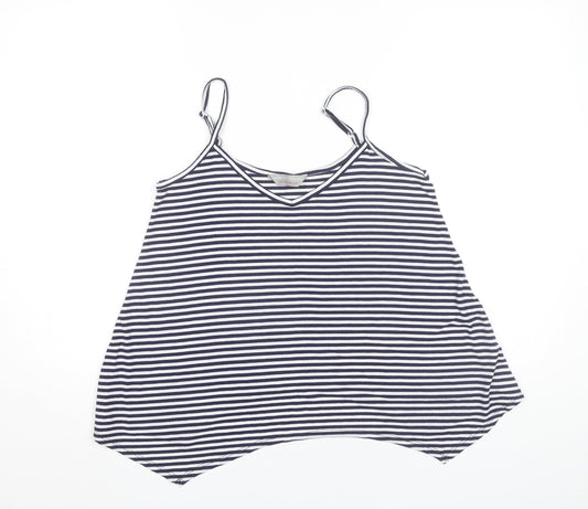 Dorothy Perkins Women’s Blue Striped V-Neck Camisole Tank Top Size 10