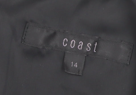 Coast Women’s Black Size 14 Sheath Knee Length Sleeveless Dress