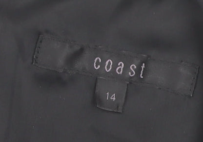 Coast Women’s Black Size 14 Sheath Knee Length Sleeveless Dress