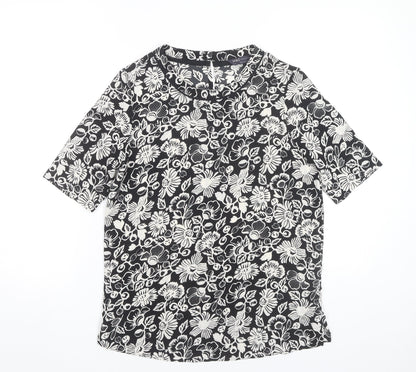 Womens UK Size 6 Marks and Spencer Black Basic T-Shirt