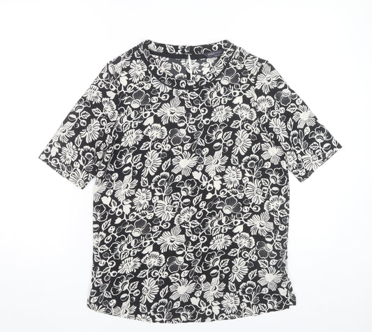 Womens UK Size 6 Marks and Spencer Black Basic T-Shirt