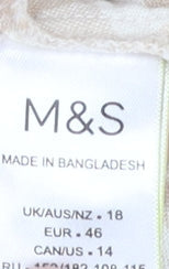 Womens UK Size 18 Marks and Spencer Beige Wrap Blouse