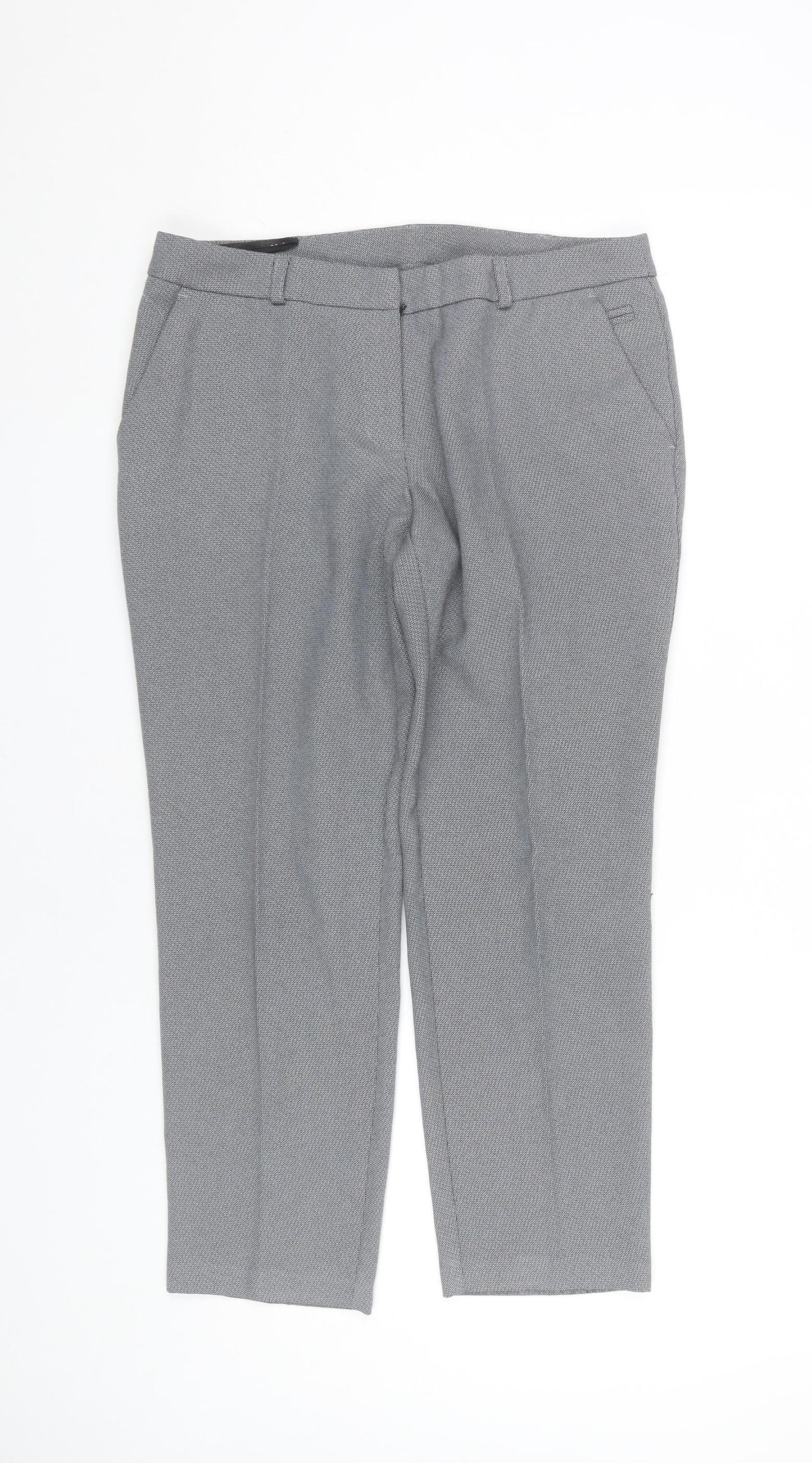 Womens UK Size 10 Dorothy Perkins Regular Fit Dress Pants Grey Trousers