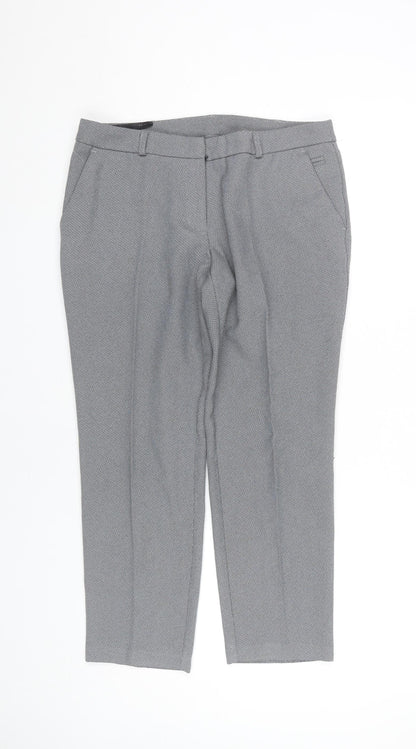 Womens UK Size 10 Dorothy Perkins Regular Fit Dress Pants Grey Trousers