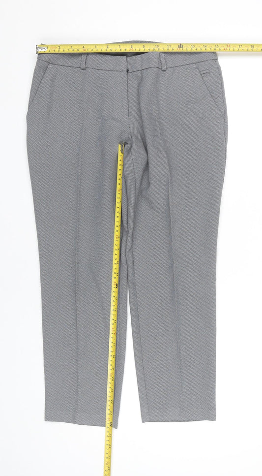 Womens UK Size 10 Dorothy Perkins Regular Fit Dress Pants Grey Trousers