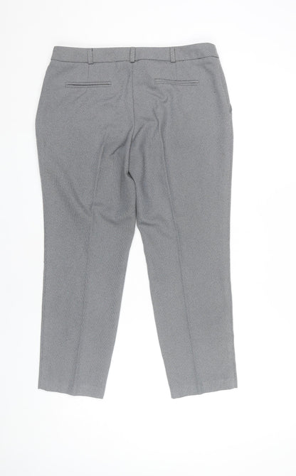 Womens UK Size 10 Dorothy Perkins Regular Fit Dress Pants Grey Trousers