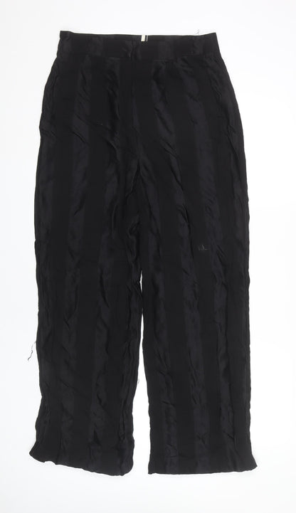 Topshop Women’s Black Striped Straight Leg Trousers UK 12