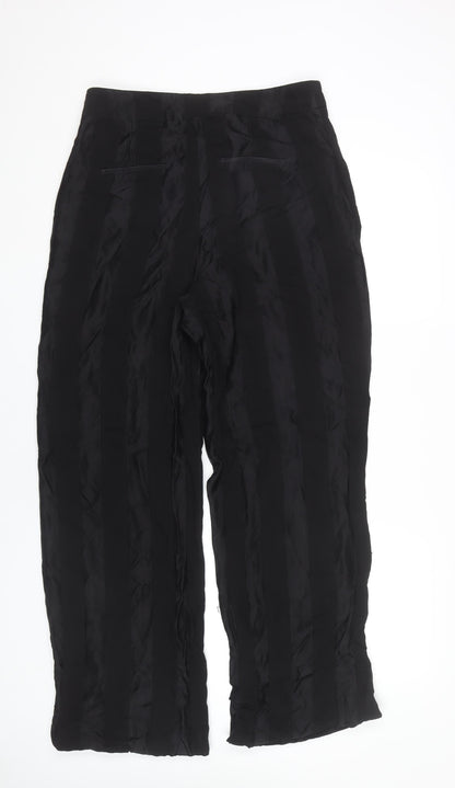 Topshop Women’s Black Striped Straight Leg Trousers UK 12