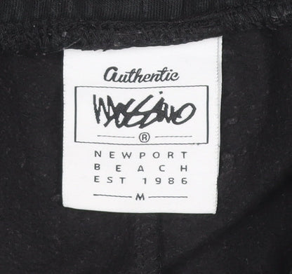 Mossimo Men's Black Regular Fit Sweatpants M Logo Casual Fleece