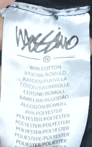 Mossimo Men's Black Regular Fit Sweatpants M Logo Casual Fleece