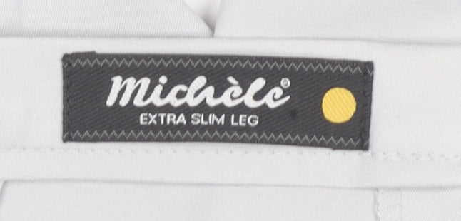 Michèle Women's Grey Extra Slim Leg Trousers Size 16