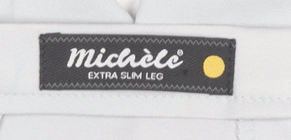 Michèle Women's Grey Extra Slim Leg Trousers Size 16