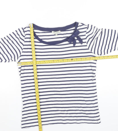Laura Ashley Women’s Multicoloured Striped Cotton T-Shirt Size 14