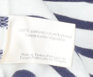 Laura Ashley Women’s Multicoloured Striped Cotton T-Shirt Size 14