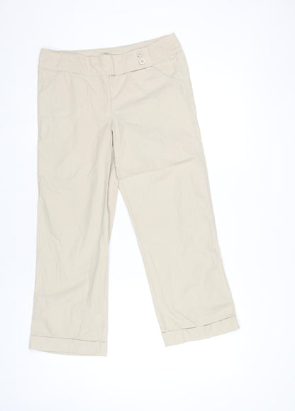 Womens UK Size 8 NEXT Regular Fit CasualTravel Beige Trousers
