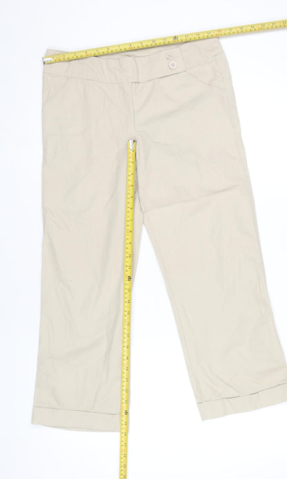 Womens UK Size 8 NEXT Regular Fit CasualTravel Beige Trousers