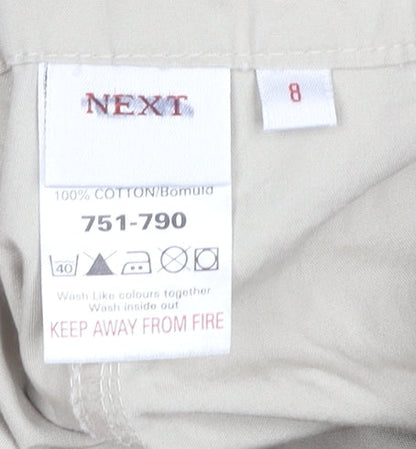 Womens UK Size 8 NEXT Regular Fit CasualTravel Beige Trousers