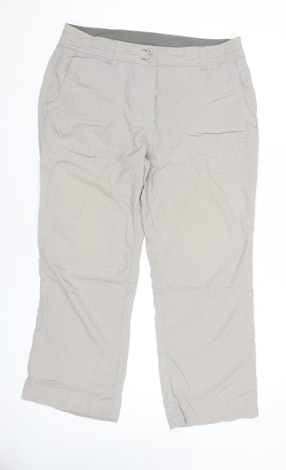 Rohan Women's Beige Size 14 Straight Leg Travel Trousers