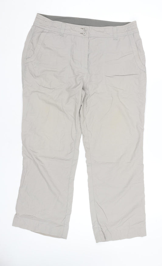 Rohan Women's Beige Size 14 Straight Leg Travel Trousers