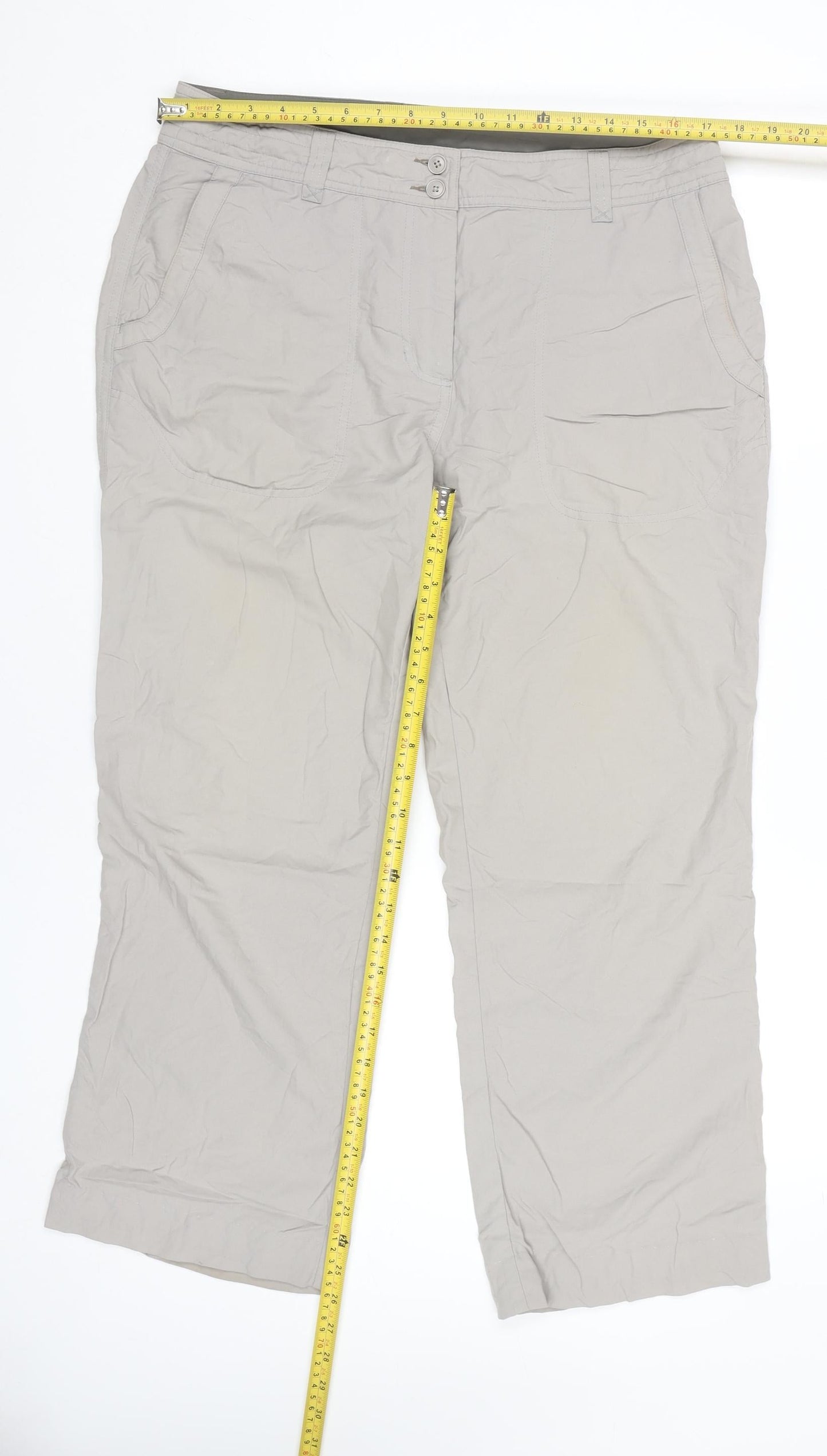 Rohan Women's Beige Size 14 Straight Leg Travel Trousers