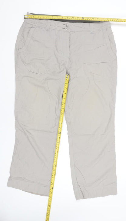 Rohan Women's Beige Size 14 Straight Leg Travel Trousers