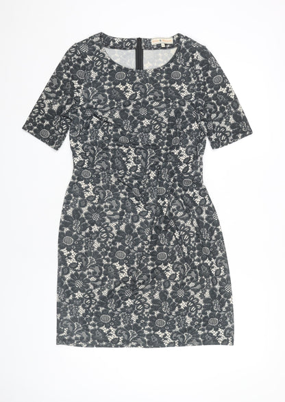 Dorothy Perkins Women’s Black Floral Lace Sheath Dress Size 12