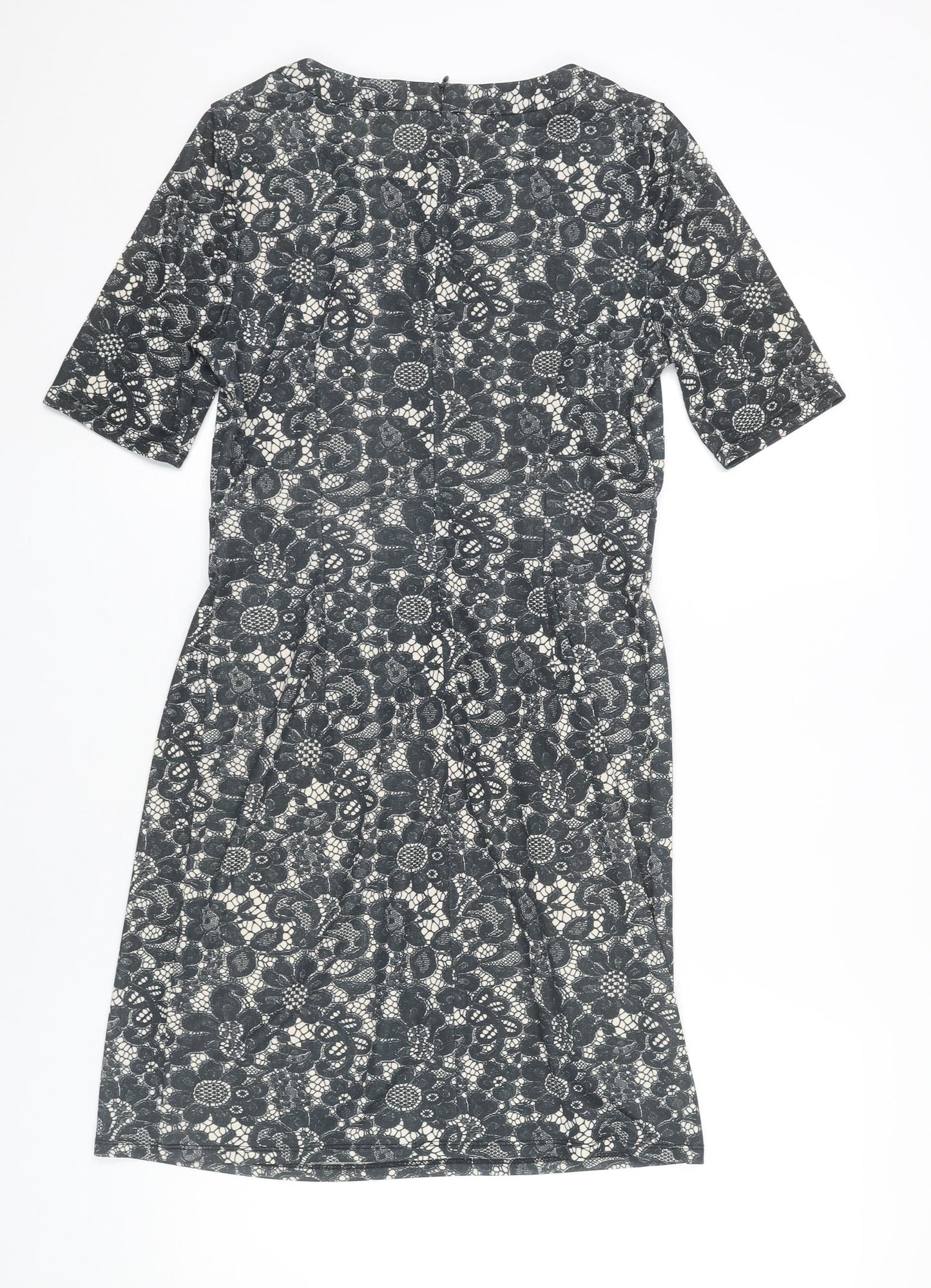 Dorothy Perkins Women’s Black Floral Lace Sheath Dress Size 12