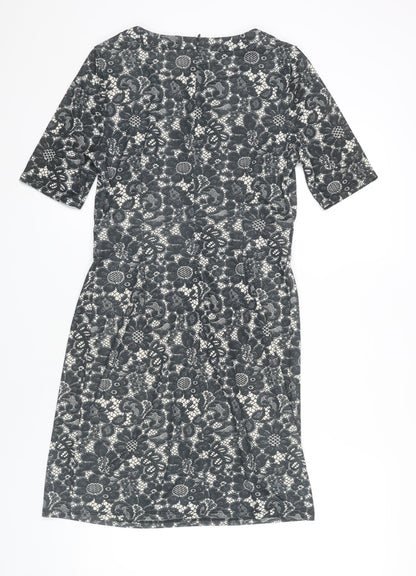 Dorothy Perkins Women’s Black Floral Lace Sheath Dress Size 12