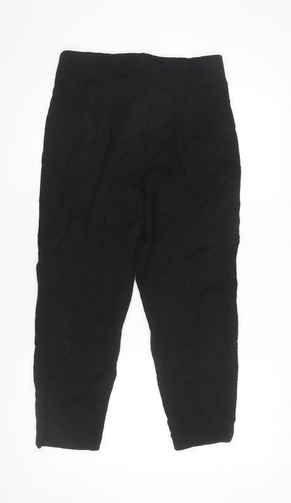 Womens UK Size 10 ET VOUS Slim Fit Ankle Black Trousers