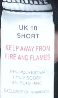 Womens UK Size 10 ET VOUS Slim Fit Ankle Black Trousers