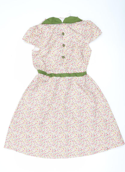 Smiffys Girls Multicoloured Floral A-Line Dress 10-12Y Party Summer