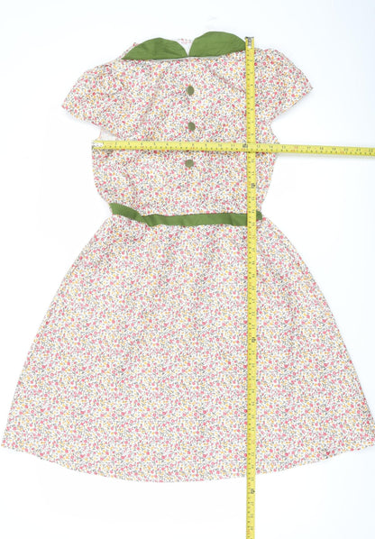 Smiffys Girls Multicoloured Floral A-Line Dress 10-12Y Party Summer