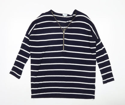Womens UK Size S Blue Vanilla Blue Full Zip Jumper